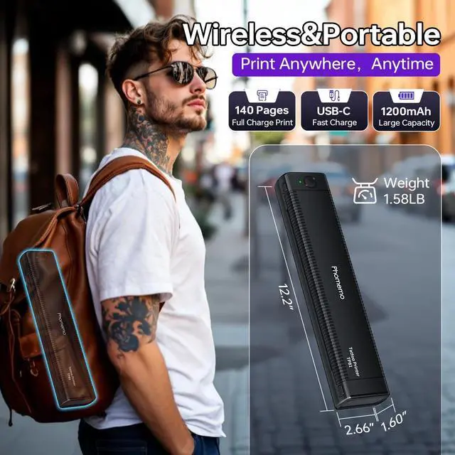 Alt view image 14 of 14 - TP81 Tattoo Stencil Printer Kit with 4 Pcs Tattoo Transfer Gel | 20 Pcs Transfer Paper, Bluetooth Compatible with Phone/Tablet/PC, Wireless Portable for Tattoo Artists & Beginners