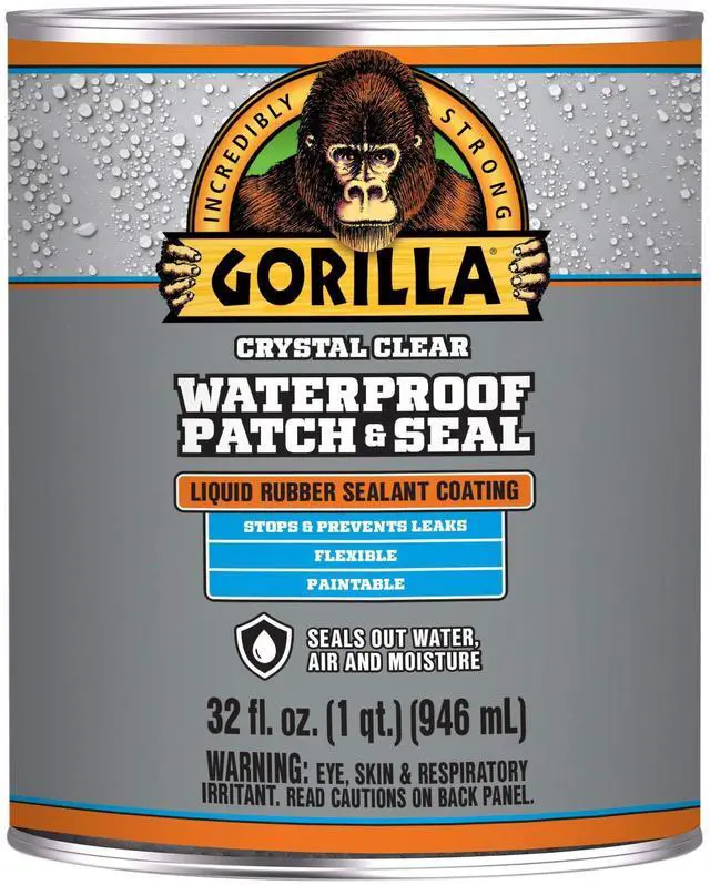 Alt view image 8 of 14 - Patch & Seal Liquid Rubber Waterproof Sealant, Crystal Clear, 32 Ounce (Pack of 1) - Seals Out Water, Air, and Moisture