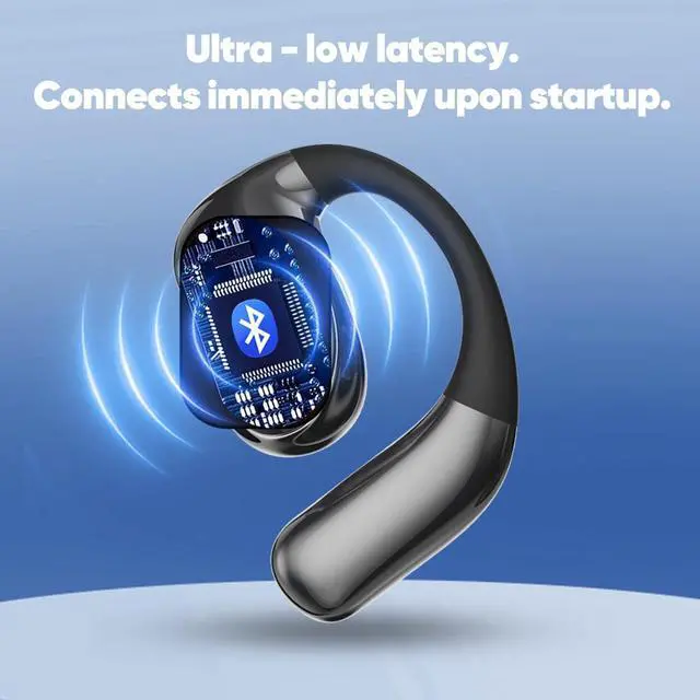 Alt view image 13 of 14 - AI Translator Earbuds Real-Time 180 Languages 8 Offline Modes OWS Touchscreen HD Sound iOS Android Compatible Extended Battery Life Suitable for Travel Business Black
