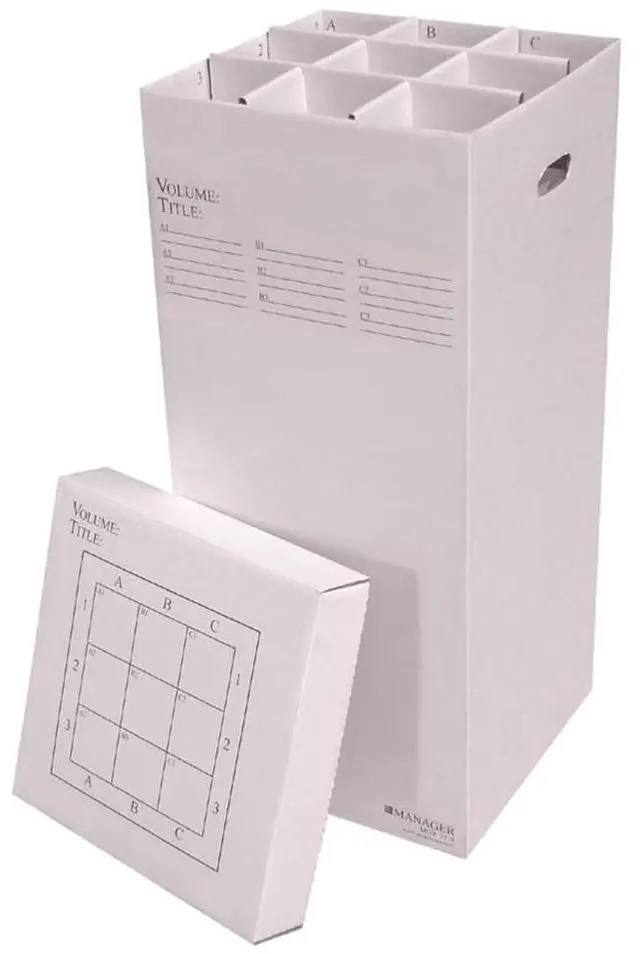 Alt view image 6 of 10 - MGR-37-9 Roll File Storage Box - Corrugated 37x17.5x17.5 With 9 Compartments To Manage All Types of Documents up to 36 Inches Long