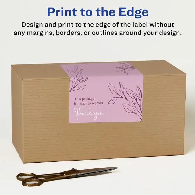 Alt view image 9 of 12 - Matte White Rectangle Labels, Sure Feed Technology, 4" x 6", 200 White Labels, Print-to-The-Edge, Permanent Adhesive, Laser/Inkjet Printable
