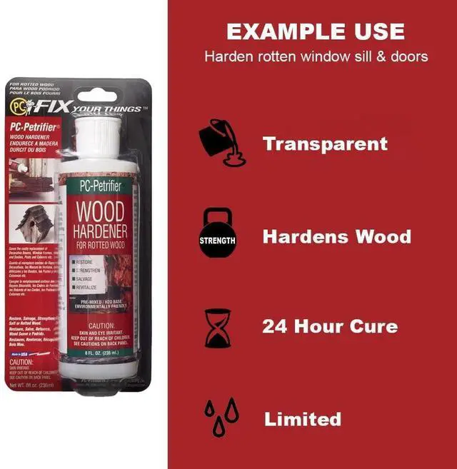 Alt view image 8 of 12 - PC-Petrifier Water-Based Wood Hardener, 16 Fl Oz (Pack of 1)