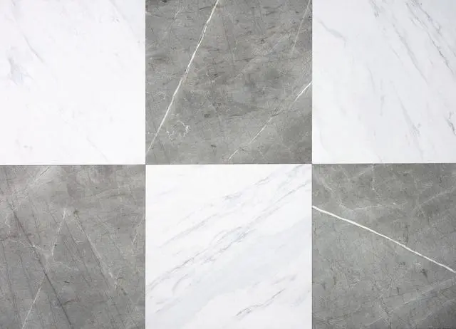 Alt view image 7 of 12 - x Chris Loves Julia 12-in by 12-in Bonneville Grey & White Marble Peel & Stick Floor Tiles, FP4421