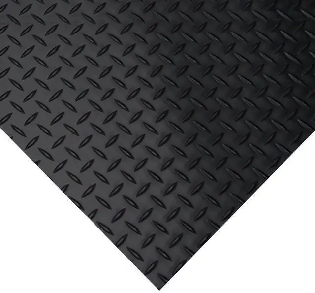 Alt view image 9 of 14 - Diamond-Plate Rubber Flooring Roll - 3 mm x 4 ft x 2 ft Roll - Black