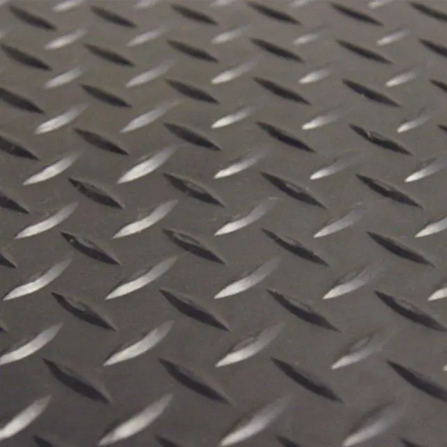 Alt view image 10 of 14 - Diamond-Plate Rubber Flooring Roll - 3 mm x 4 ft x 2 ft Roll - Black