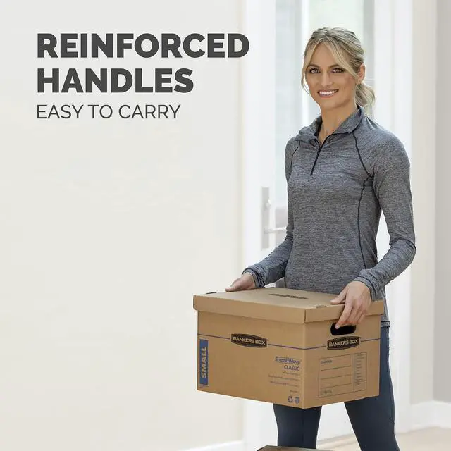 Alt view image 11 of 12 - 20-Pack Small Classic Moving Boxes with Reinforced Handles | Pack books, files, and dense items with sturdy small boxes built for easy carrying and organized moves