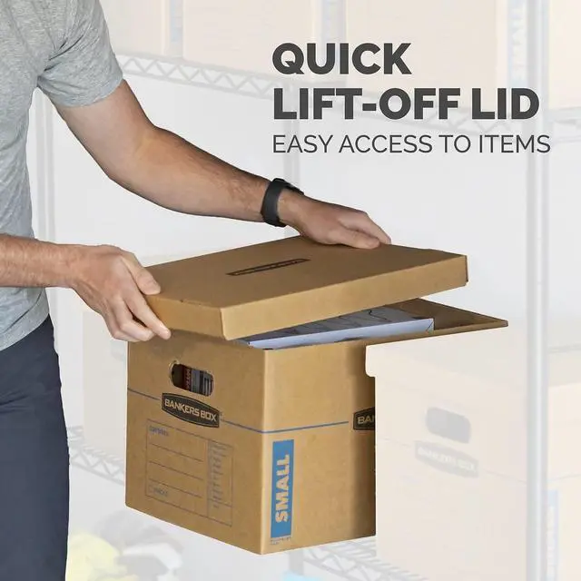 Alt view image 12 of 12 - 20-Pack Small Classic Moving Boxes with Reinforced Handles | Pack books, files, and dense items with sturdy small boxes built for easy carrying and organized moves