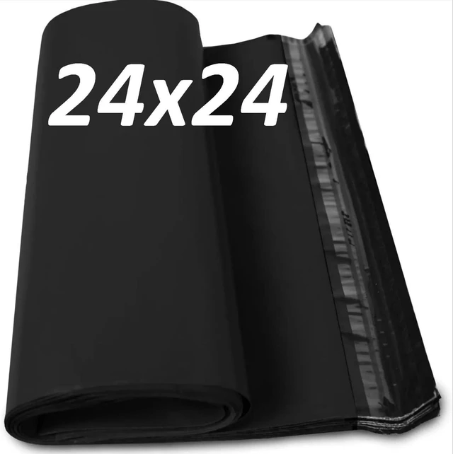 Alt view image 4 of 6 - 24 x 24 Inch Packaging Supplies Black Poly Mailers Self-Sealing Shipping Envelopes Plastic Mailing Bags 2.5 Mil Thickness 24"x24" (250)