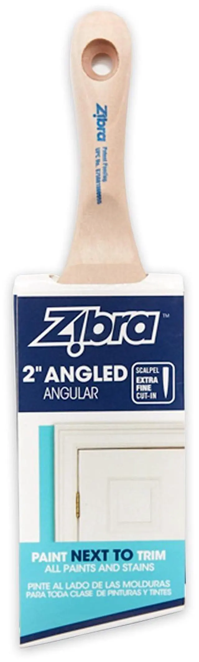 Alt view image 7 of 10 - Precision Detail Paint Brush, Pro Grade, Angled for Cutting in, Trim and Furniture, 2-inch