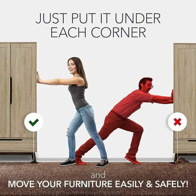 Alt view image 11 of 12 - Furniture Sliders for Carpet - 8 PCS Heavy Moving Pads 4 3/4" | Premium Sliders for Furniture. Move Your Furniture Easy with Reusable Furniture Movers Sliders for Carpets!