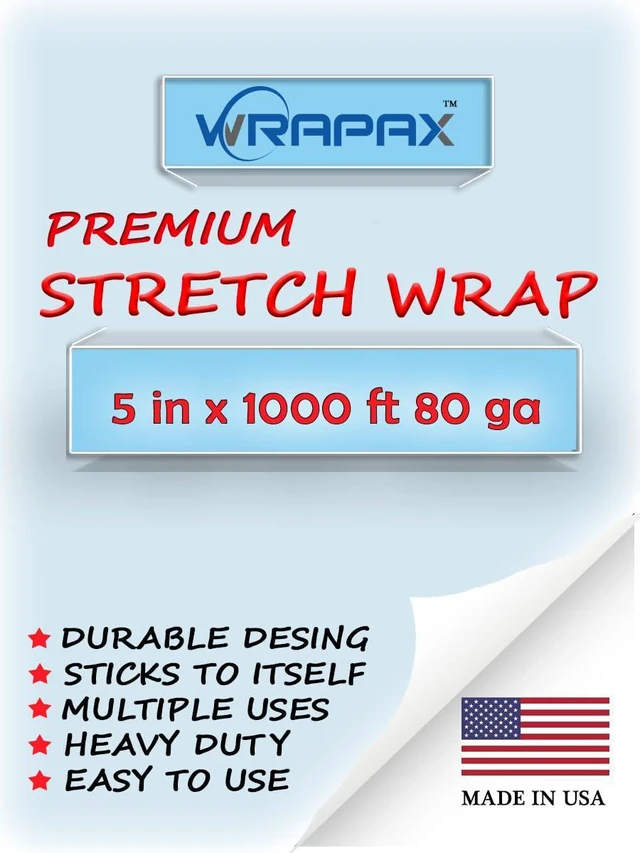 Alt view image 11 of 12 - 5" x 1000' 3 Inch Core 80 Ga (20 Micron) - Stretch Wrap - 12 PACK