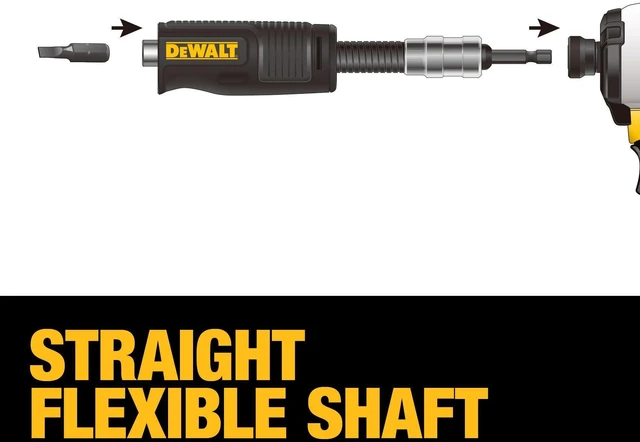 Alt view image 12 of 14 - Right Angle Drill Attachment, 12 in 90 Degree Drill Adapter, Compact 4-in-1 Modular FLEXTORQ Impact Ready Straight Flexible Shaft (DWAMRASETFT)