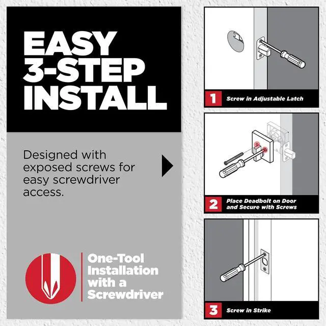 Alt view image 12 of 14 - 660 Deadbolt Lock, Matte Black Round Exterior Keyed Front Entry Door, Pick Resistant SmartKey Rekey Security, Single Cylinder Dead Bolt