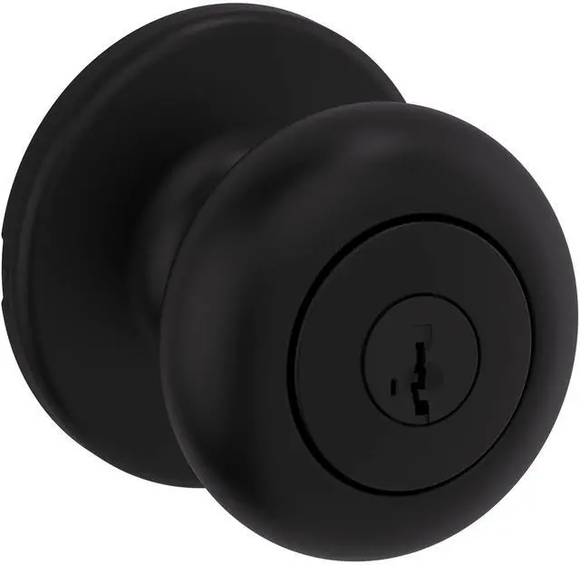 Alt view image 8 of 14 - 400CV-514SV1 Cove Knob Entry Door Lock SmartKey New Chassis with 6AL Latch and RCS Strike Iron Black Finish