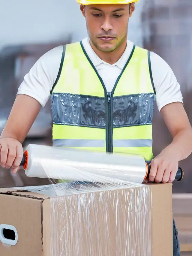 Alt view image 14 of 14 - 4 Pack Stretch Film, 15" x 1000' Shrink Wrap for Pallet Wrap | Industrial Strength Stretch up to 650% Stretch with Handles, Self Adhering Packaging Heavy Duty Film for Moving, 68 Gauge