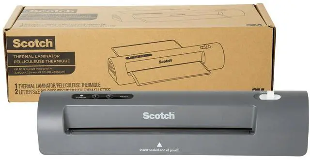Alt view image 7 of 12 - Thermal Laminator with 20 Thermal Pouches, 9-inch Width, Gray (TL901X-20)