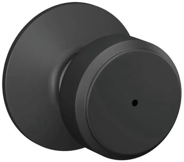 Alt view image 9 of 14 - Bowery Bed/Bath Privacy Door Knob with Lock, Matte Black | Interior bedroom or bathroom door knob with push button lock, Easy to install, Certified durability, Universal fit