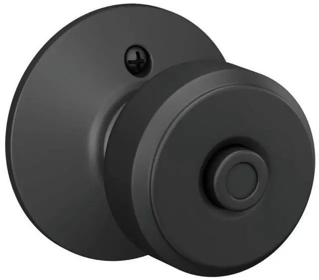 Alt view image 11 of 14 - Bowery Bed/Bath Privacy Door Knob with Lock, Matte Black | Interior bedroom or bathroom door knob with push button lock, Easy to install, Certified durability, Universal fit