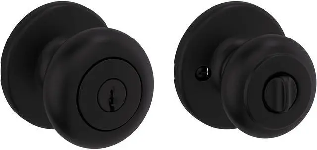 Alt view image 12 of 14 - 400CV-514SV1 Cove Knob Entry Door Lock SmartKey New Chassis with 6AL Latch and RCS Strike Iron Black Finish