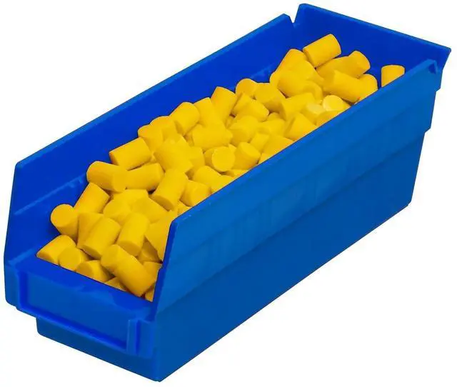 Alt view image 14 of 14 - 30120 Heavy Duty Plastic Shelf Bins, 12"x 4"x 4", Blue, 24-Pack | Heavy Duty Nesting Storage Bins for Garage, Closet, Refrigerator, Kitchen, Cabinet, Drawer Organization, Pantry Organization
