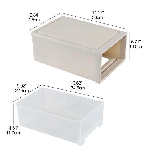 Alt view image 10 of 14 - 12 Quart Stacking Drawer, Plastic Storage Drawer Unit, 3-Pack