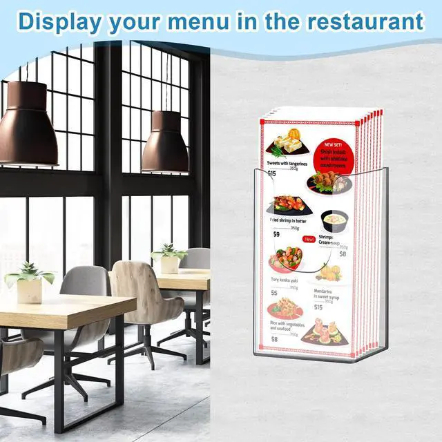 Alt view image 11 of 12 - 20 Pack 4 x 6 Inches Acrylic Brochure Holder Wall Mount, Clear Flyer Holder Rack, Plastic Pamphlet Stand with Nails for Magazine, Booklet, Card, Bookmark Display, Home Office Church Supplies