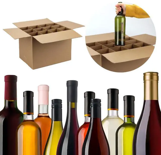 Alt view image 10 of 14 - 16 x 12 x 12 Inch Moving Box Packing with Cardboard Divider Kits, 6 Sets Glass Packing Boxes Kits for Shipping Boxes, Moving Supplies for Moving Glassware Dishes Wine