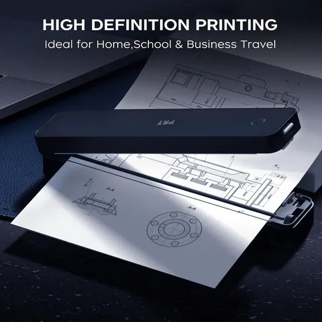 Alt view image 10 of 12 - Portable Thermal Portable Printer, Inkless Bluetooth Printer for Phone | 8.5 x 11" US Letter Support, USB PC Printing,Truck Drivers, Field Service, Business Travel, Remote Work, Small Home Offices