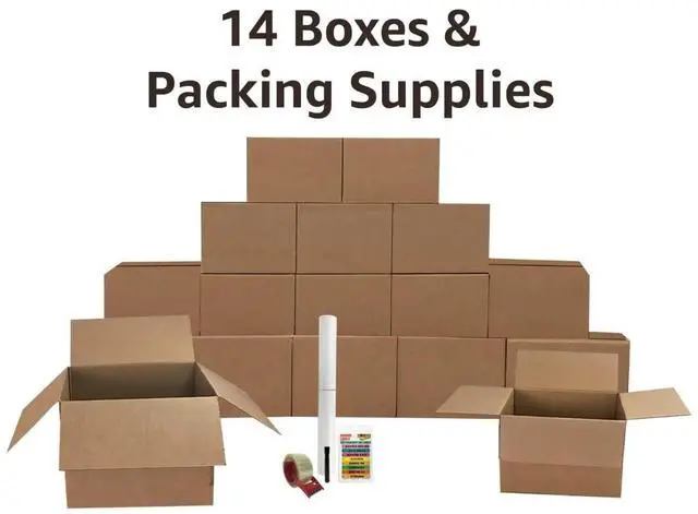 Alt view image 9 of 12 - Bigger Boxes Smart Moving Kit #1, 1 to 2 Bedroom | Medium & Large Boxes, 60 Moving Labels, Packing Paper & Packing Tape, Apartment Moving Kit