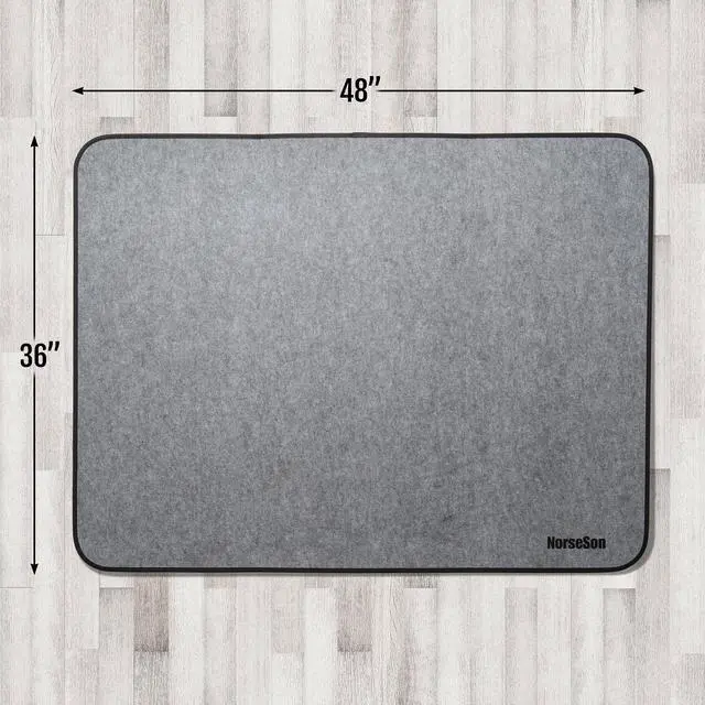 Alt view image 13 of 14 - Chair Mat for Carpet, Multi-Surface Grip, Gray, 48" x 36" | Curl & Crack Resistant Floor Protector, Office Desk Chair, Silent Rolling Gaming Chair | 2-3X Thicker Than Standard at 0.25"