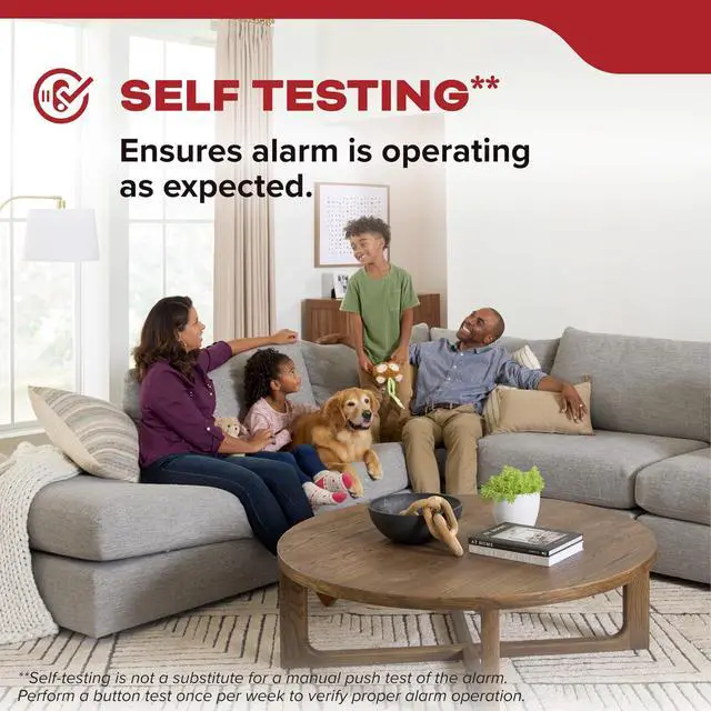 Alt view image 12 of 14 - Smoke Detector, 10-Year Battery-Powered, 20SD10, 1 Pack | No Battery Replacements or Low Battery Chirps, LED Status Lights & 85 dB Alarm, Ideal for Homes and Apartments