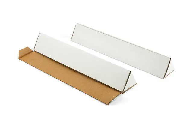 Alt view image 8 of 14 - Triangle Mailing Tubes, 18.25x2x2 inch Shipping Box, 50-Pack | 18" Cardboard Poster Tube for Blueprints, Artwork, Crafts, Long Art Holder, Bulk, White