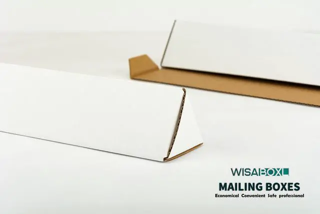 Alt view image 10 of 14 - Triangle Mailing Tubes, 18.25x2x2 inch Shipping Box, 50-Pack | 18" Cardboard Poster Tube for Blueprints, Artwork, Crafts, Long Art Holder, Bulk, White