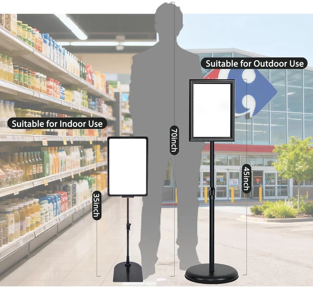 Alt view image 11 of 14 - Sign Holder Stand 8.5 x 11, Indoor Portable Lightweight Signage Display for Table Top & Floor, for Event Business Store Retail Vender Booth Advertisement Trade Show (8.5x11, 6Pack)