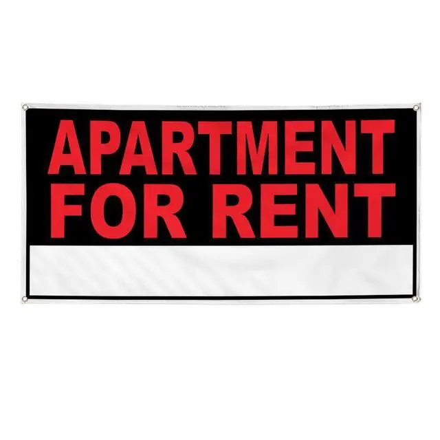 Alt view image 8 of 14 - Vinyl Banner Multiple Sizes Apartment for Rent Business A Business Outdoor Weatherproof Industrial Yard Signs Red 6 Grommets 36x72Inches
