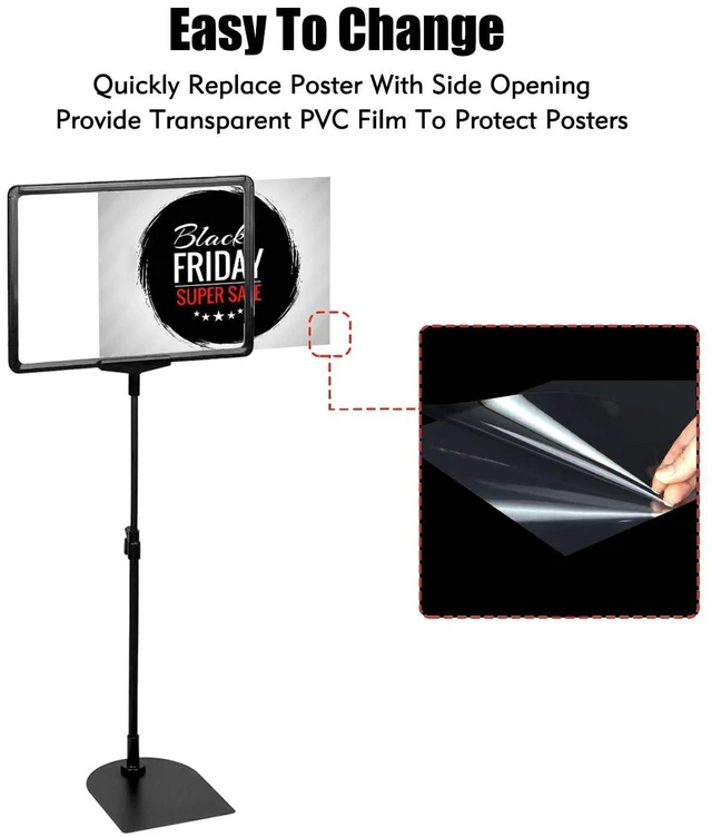 Alt view image 10 of 14 - Sign Holder Stand 8.5 x 11, Indoor Portable Lightweight Signage Display for Table Top & Floor, for Event Business Store Retail Vender Booth Advertisement Trade Show (8.5x11, 6Pack)