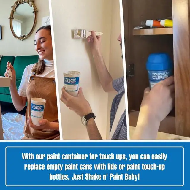Alt view image 8 of 10 - Empty Plastic Paint Storage Containers, 13 oz, 3-Pack | With Lids, For Leftover Paint, Touch Ups, As Seen On Shark Tank Products