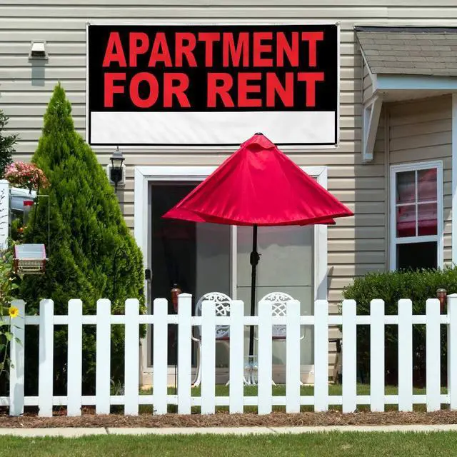 Alt view image 10 of 14 - Vinyl Banner Multiple Sizes Apartment for Rent Business A Business Outdoor Weatherproof Industrial Yard Signs Red 6 Grommets 36x72Inches