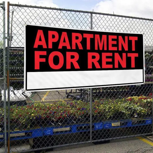 Alt view image 11 of 14 - Vinyl Banner Multiple Sizes Apartment for Rent Business A Business Outdoor Weatherproof Industrial Yard Signs Red 6 Grommets 36x72Inches