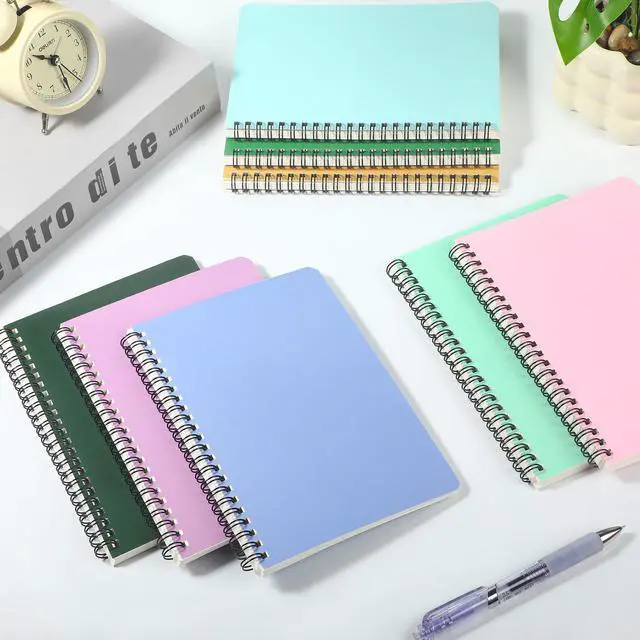 Alt view image 12 of 12 - 48 Pack A5 Spiral Lined Notebooks, 8.1" X 5.5", 60 Sheets/120 Pages Wide Ruled Notebook Spiral Journals Bulk Paper Cover Notepad 12 Colors for Students Taking Class Notes Home Office Gift