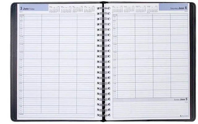 Alt view image 4 of 4 - G56000 Four-Person Group Daily Appointment Book, 7 7/8 x 11, Black, 2016