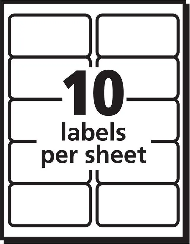 Alt view image 8 of 10 - Laser Label, 2 x 4 Inches, White, Box of 2500, 2 Packs (30609)