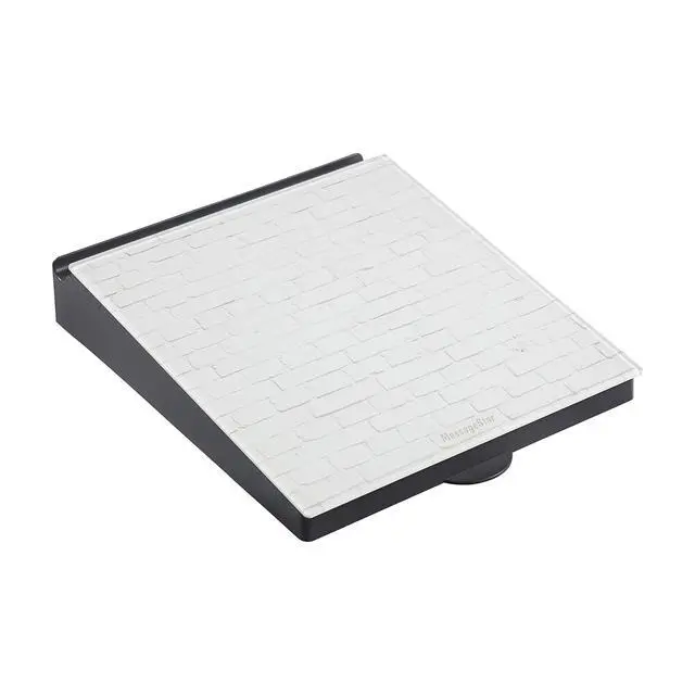 Alt view image 8 of 14 - MessageStor Dry-Erase Glass Board Memo Station, Pattern Collection, Desk Organization, White Brick