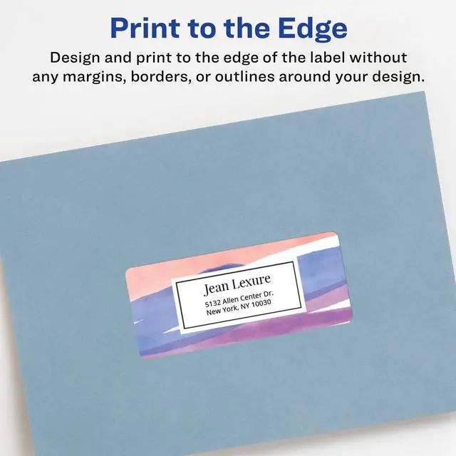 Alt view image 10 of 14 - ® Matte White Rectangle Labels, Sure Feed® Technology, 0.75" x 3.5", 2,000 Matte White Printable Labels