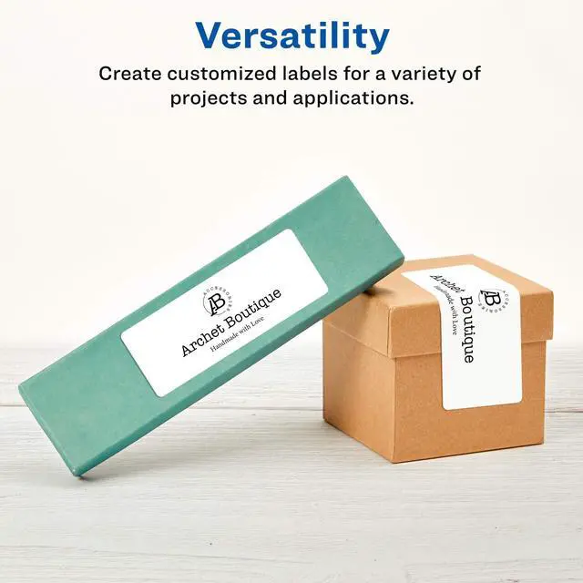 Alt view image 9 of 14 - ® Matte White Rectangle Labels, Sure Feed® Technology, 0.75" x 3.5", 2,000 Matte White Printable Labels