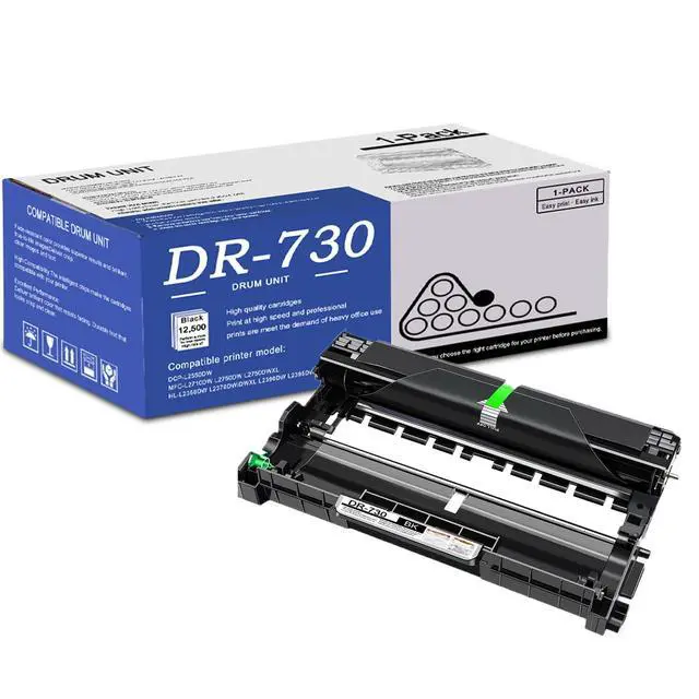 Alt view image 8 of 14 - DR730 DR-730 Drum Unit Compatible 1 Pack (NOT Toner) DR730 DR 730 Black Replacement for Brother DR730 for Brother DCP-L2550DW MFC-L2710DW L2750DW L2750DWXL HL-L2350DW L2370DW L2390DW L2395DW Printer