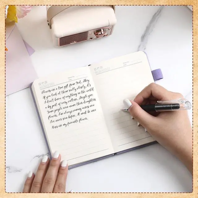 Alt view image 12 of 12 - 30 Set A6 Leather Pocket Notebook Journals with Pens, Small Hardcover Notebooks Set, 3.7 x 5.5 Inch Mini Lined Journals with Pen Holder for School Office Business Gift (Retro Color)
