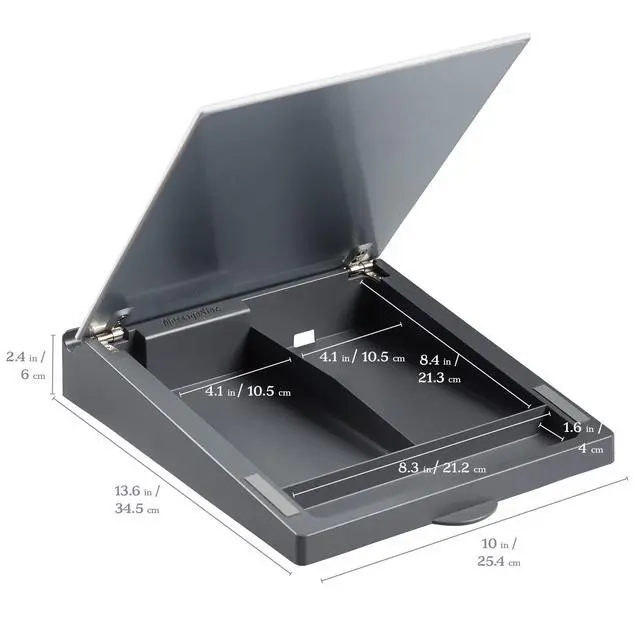 Alt view image 10 of 14 - MessageStor Dry-Erase Glass Board Memo Station, Pattern Collection, Desk Organization, White Brick