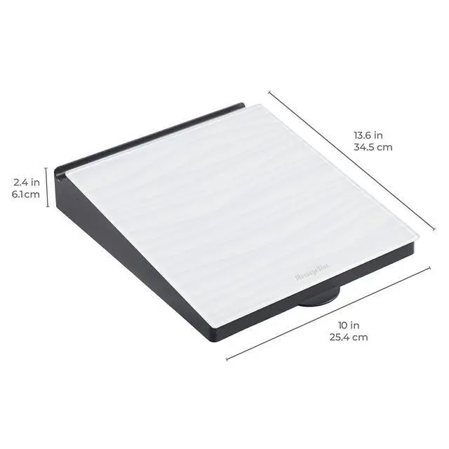Alt view image 9 of 14 - MessageStor Dry-Erase Glass Board Memo Station, Desk Organizer, Waves