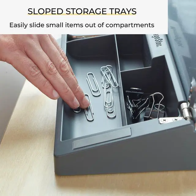 Alt view image 14 of 14 - MessageStor Dry-Erase Glass Board Memo Station, Pattern Collection, Desk Organization, White Brick